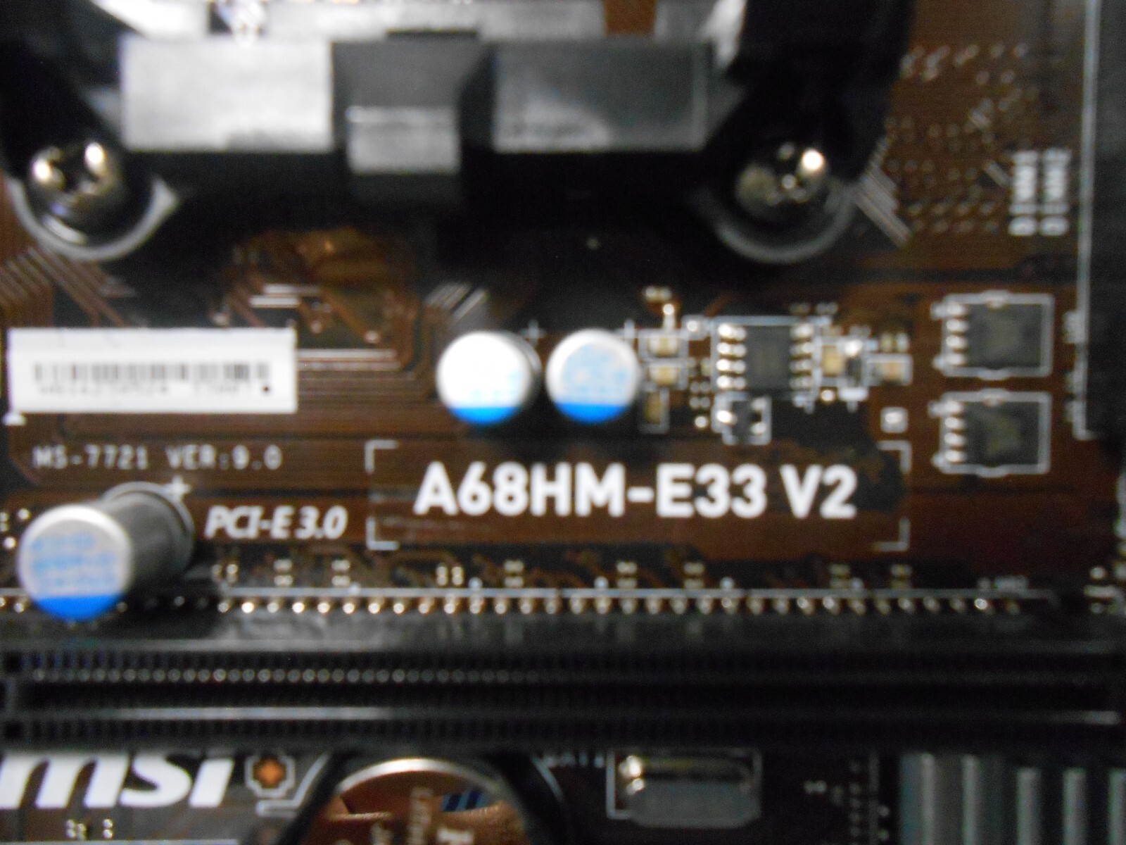 MSI Motherboard A68HM-E33 V2 | No CPU