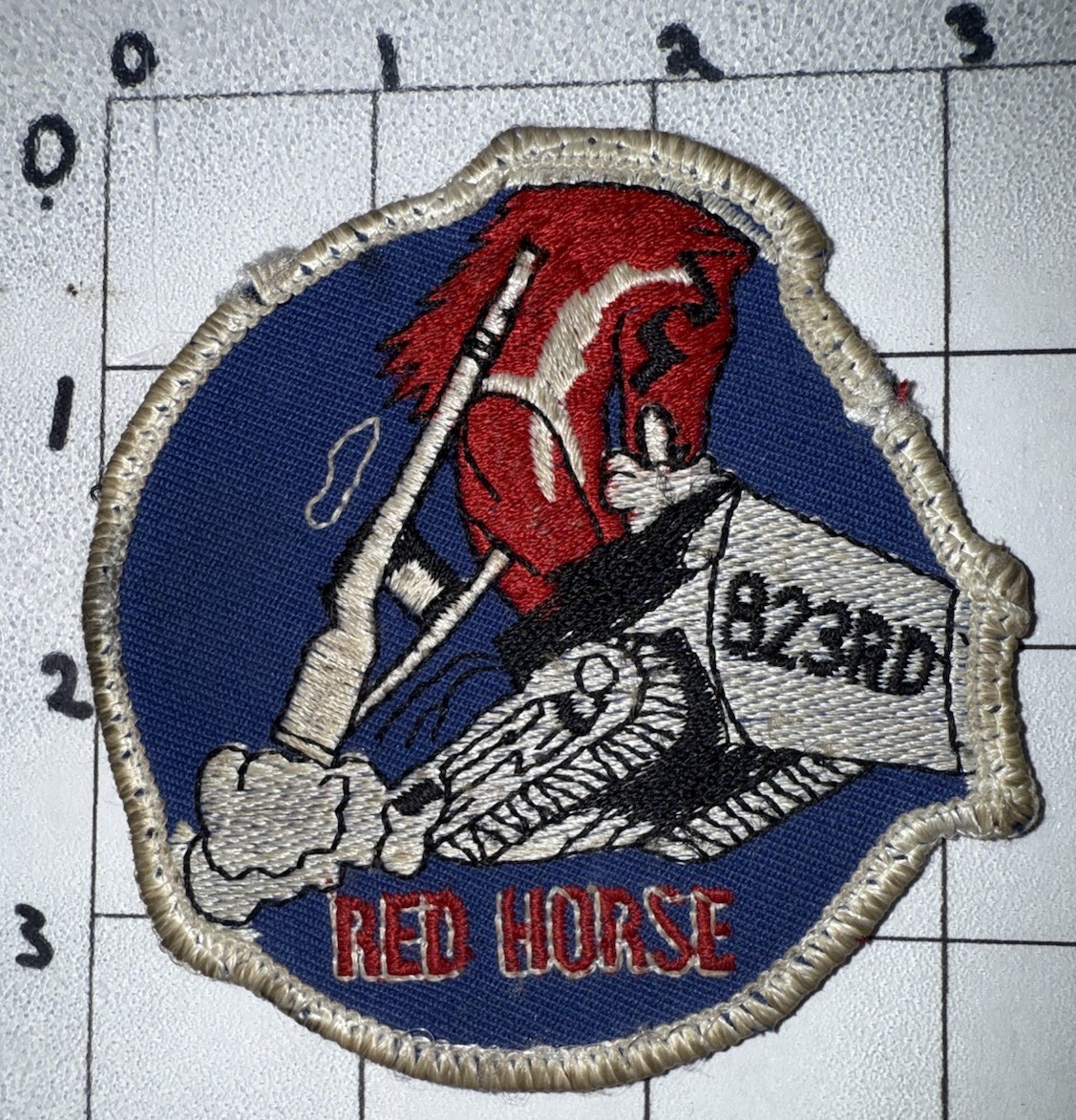1970S - GWOT ERA USAF 823rd Civil Engineering Red Horse Patch (4)