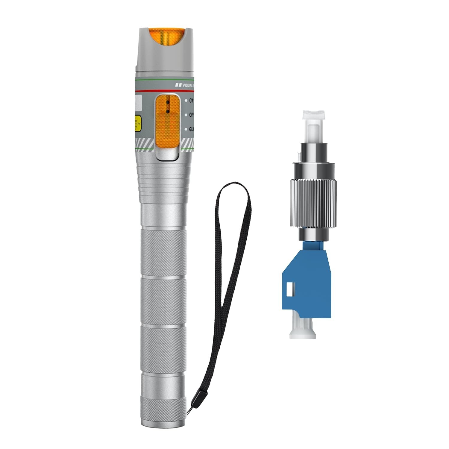 Fiber Visual Fault Locator with FC/LC Adapter Kit, VFL Include Single Mode 9/...