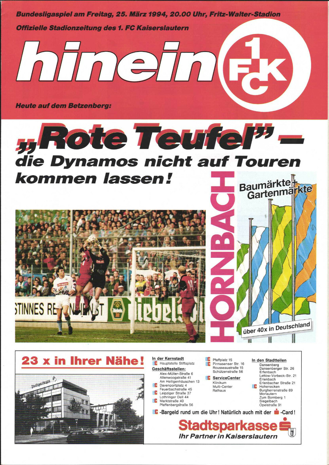 Bl 93/94 1. Fc Kaiserslautern - Dynamo Dresden, 25.03.1994 - Oliver Kahn