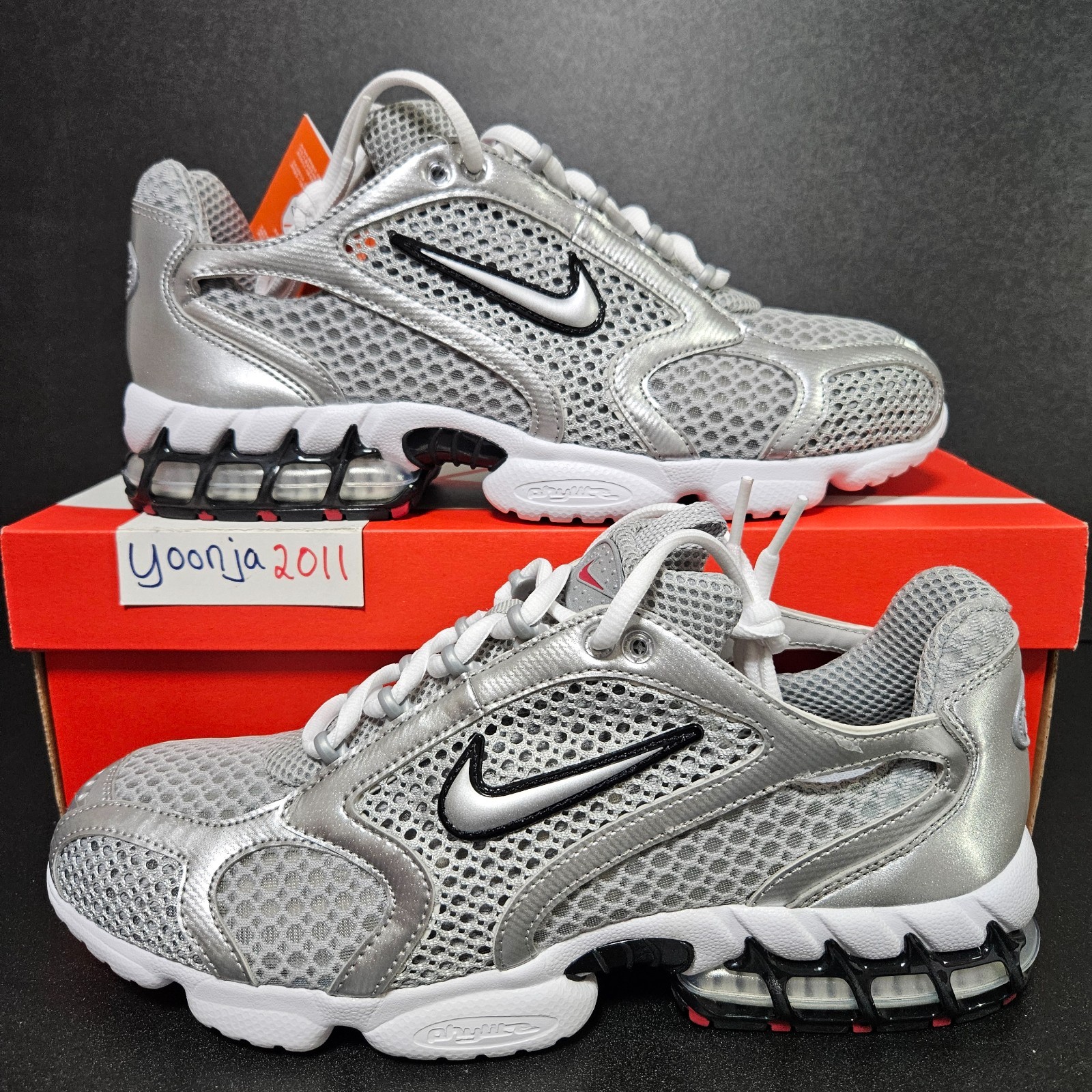 Nike Air Zoom Spiridon Cage 2 - US Size 10.5 - Lt Smoke Grey/Metallic Silver