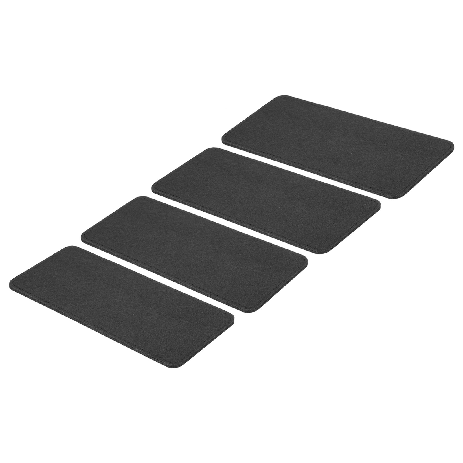 12''×5'' Felt Bag Base Shaper, 4pcs Bag Bottom Organizer Rectangle, Black