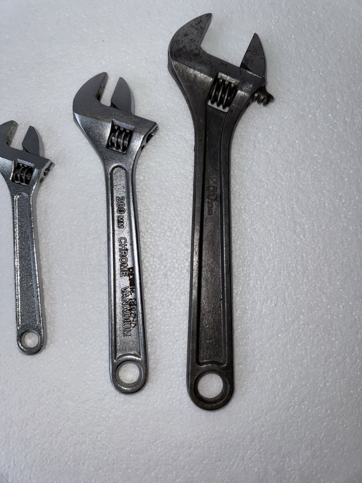 Adjustable Wrench Set 6” 8” 10” — Hand Tools Lot (3 pcs)