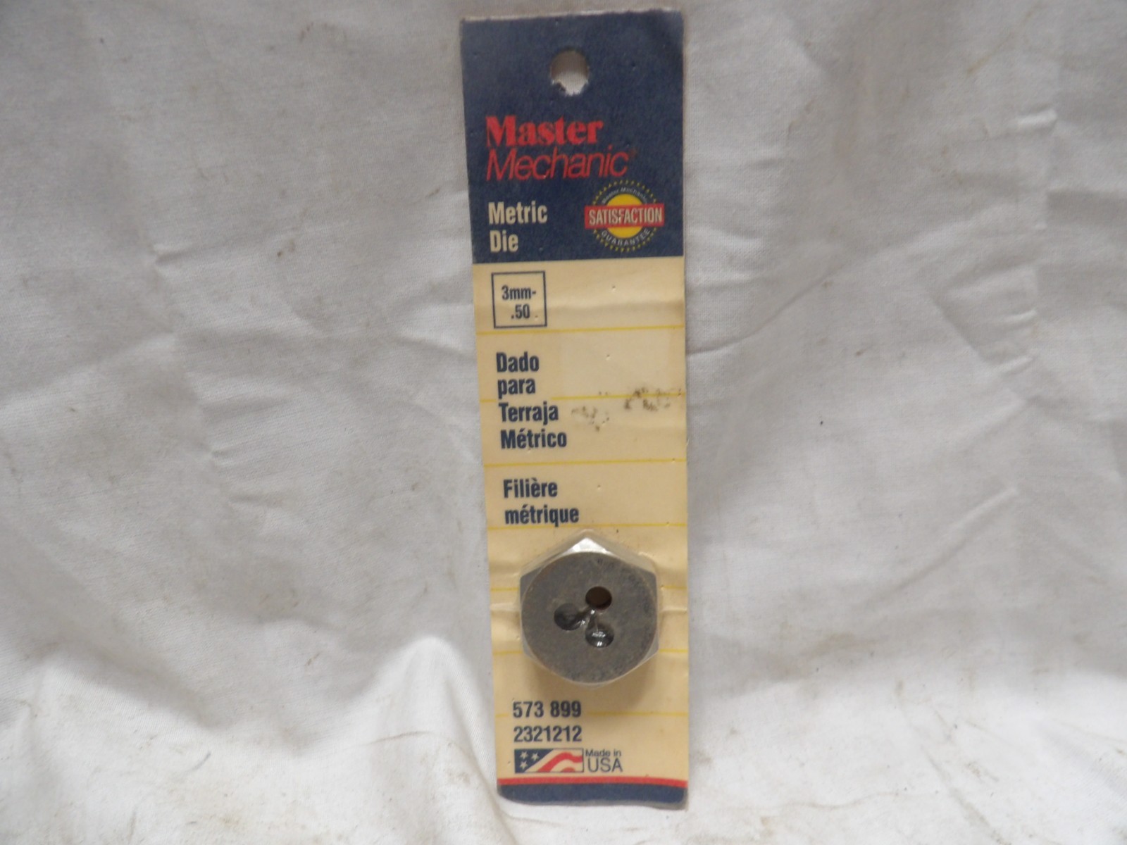 Master Mechanic 3mm-.50 Metric Hex Die 573899 - Made in the USA