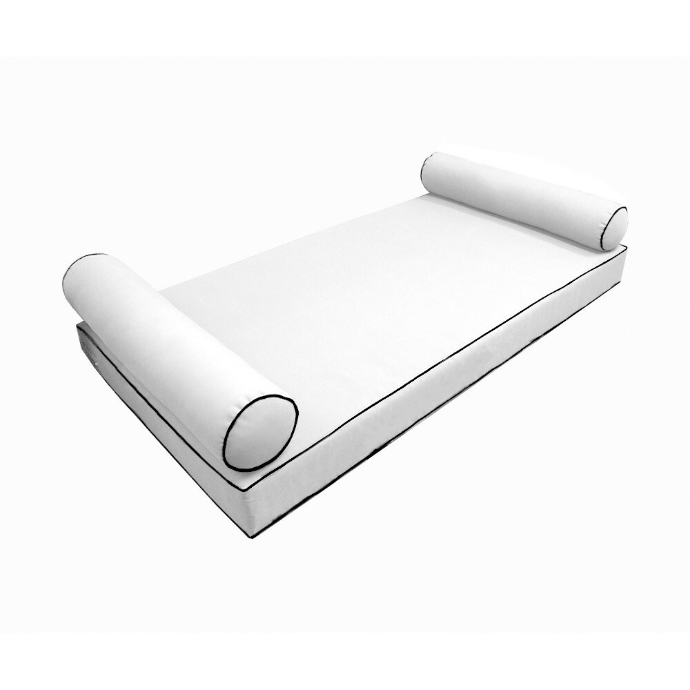 *COVER ONLY*-Style 5 Daybed Mattress Bolster Contrast Pipe Trim Full Size-AD106