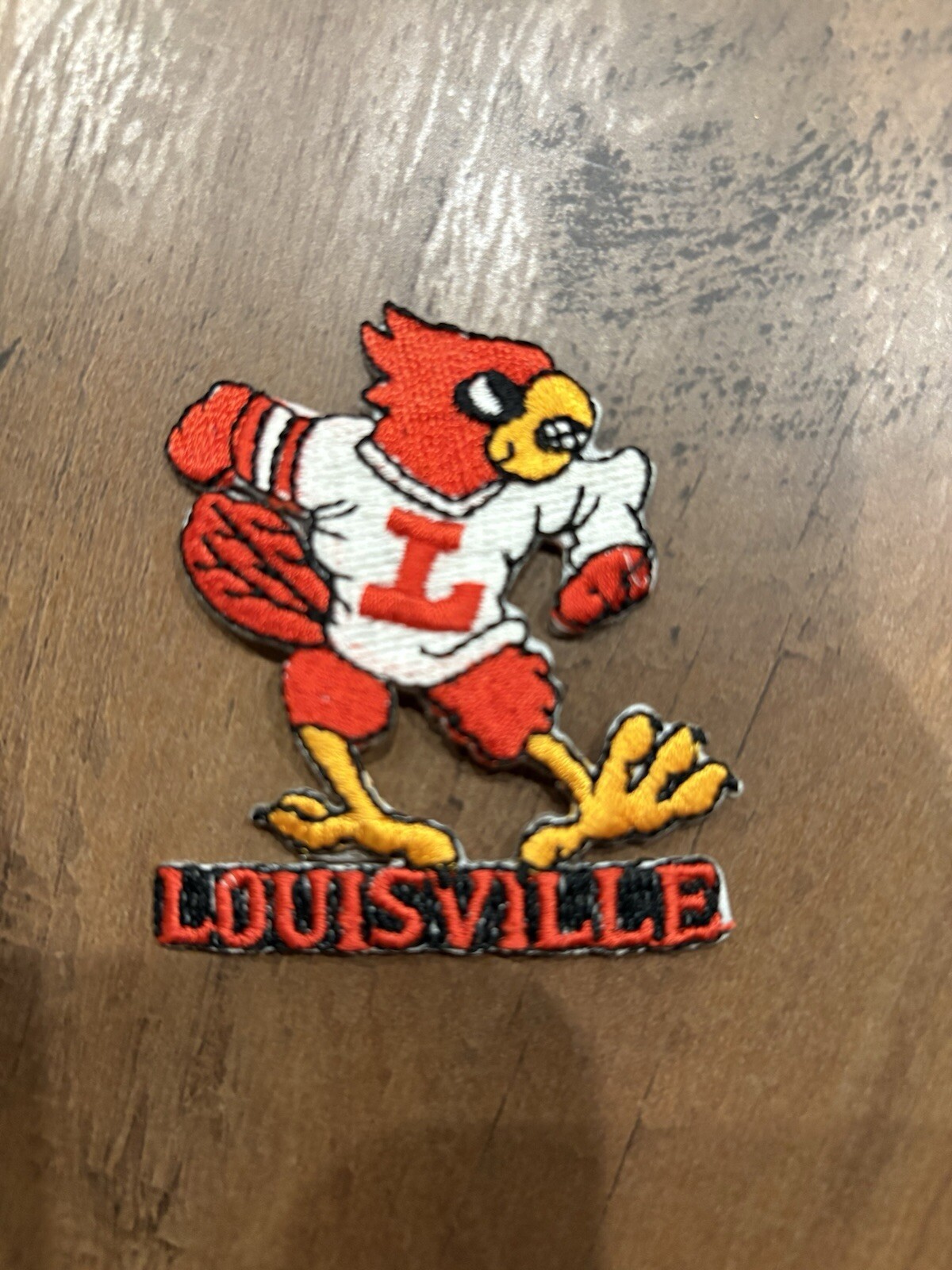 Vtg University of Louisville Cardinals Red Bird Embroidered Logo Patch
