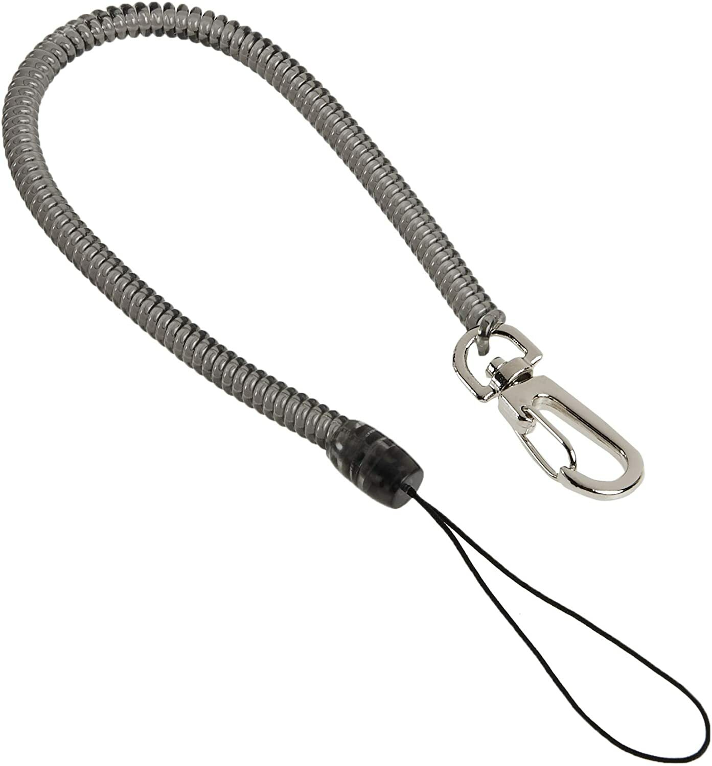 3 COILED CLIP LANYARDS, ELASTOMER W/NYLON