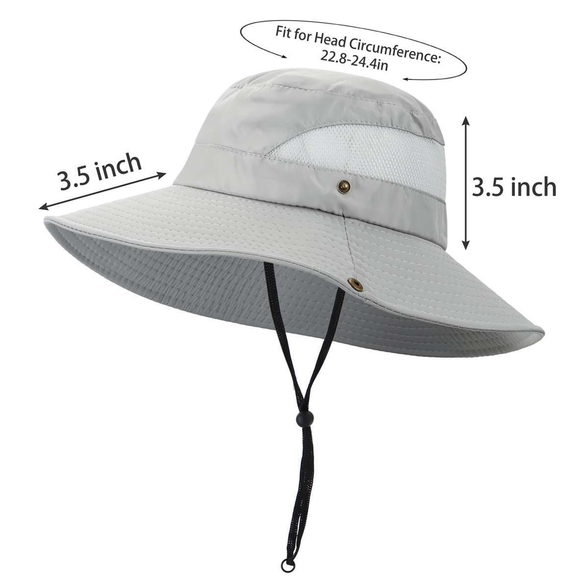 Wide Brim Sun Hat UV Protection Bucket Cap For Hiking Camping Fishing Safari Men