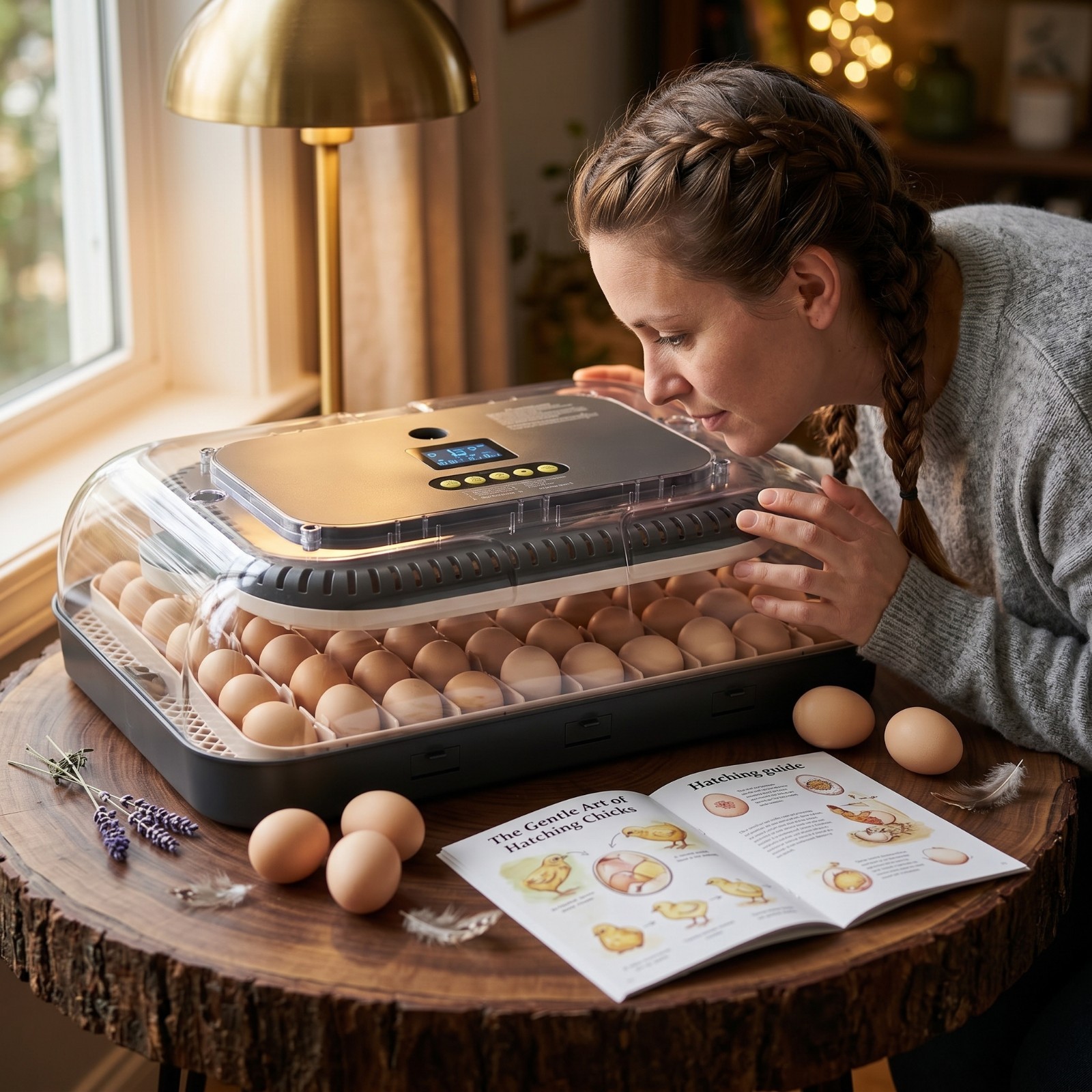 70 Egg Incubator with Auto-Turning, Temperature & Humidity Control for Chicken🐣