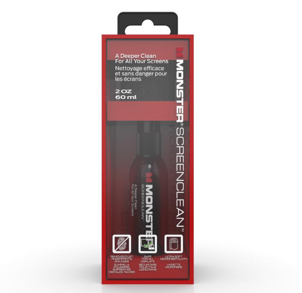 Monster 2 oz. Spray Electronic Device Screen Cleaner Kit w/ Microfiber Cloth