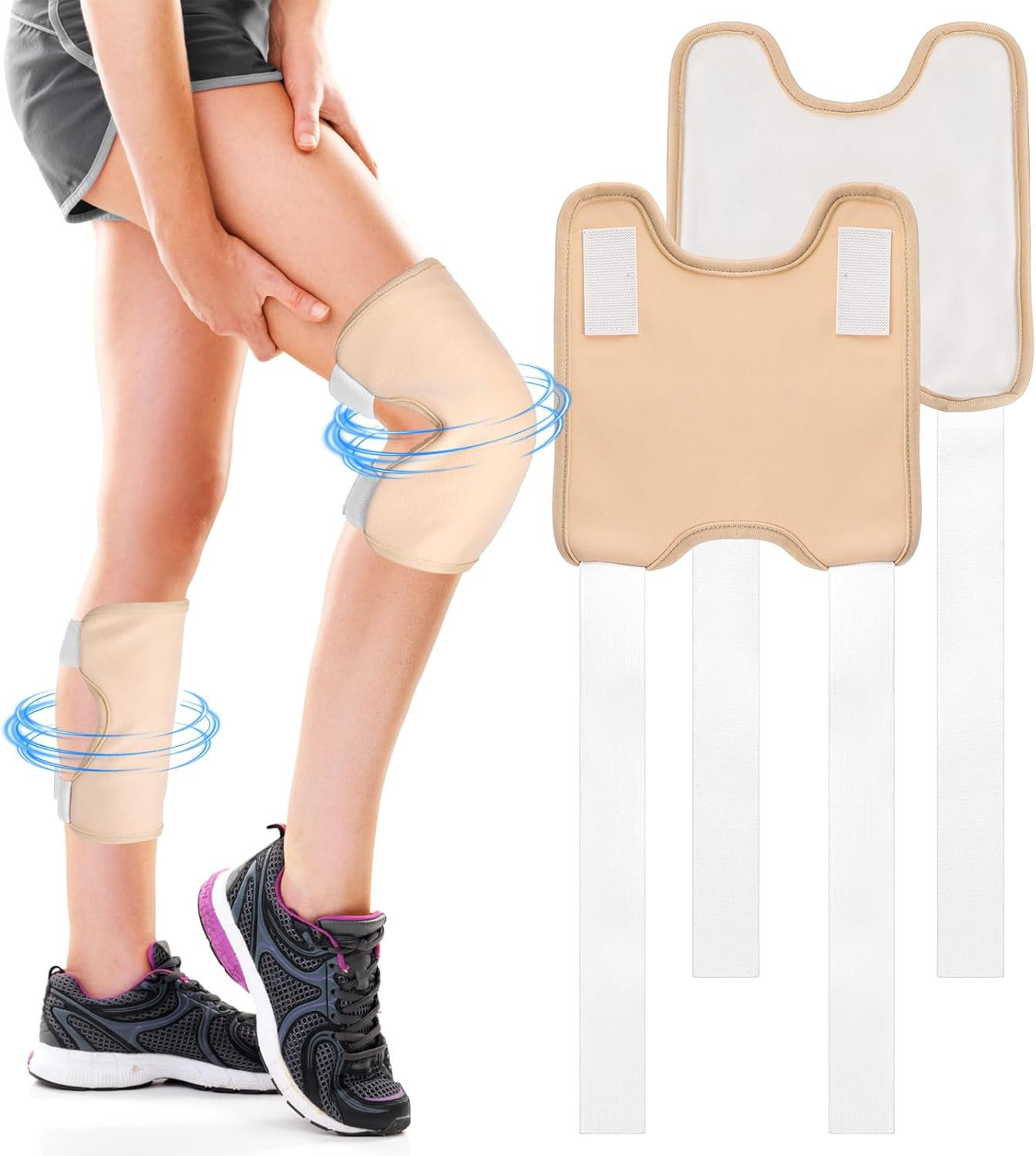 Upgraded Castor Oil Pack Wrap Larger Knee Knee Castor Oil Pack Wrap 2PCS Orga...