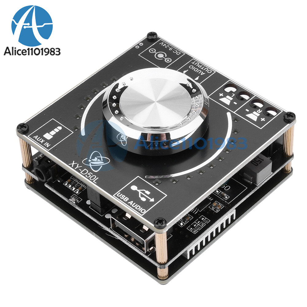 D50L Bluetooth 5.1 Stereo Audio Power Amplifier Board Rhythm Light APP Control