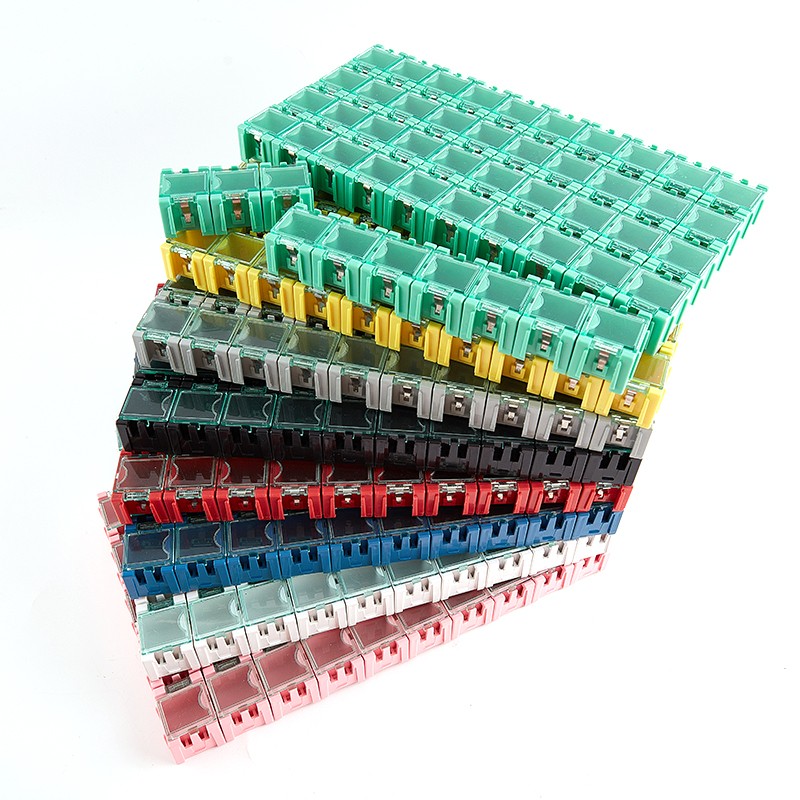 50 Pcs/Set SMD SMT Electronic Component Container Mini Storage Boxes kitDFA.AS