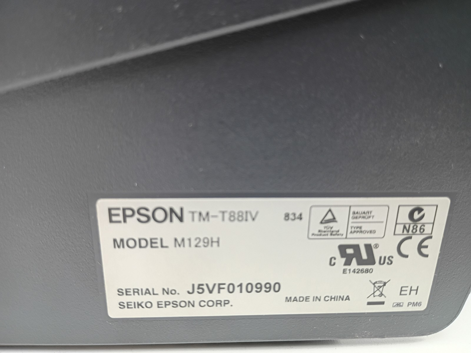 Epson TM-T88IV M129H Thermal POS Receipt Printer