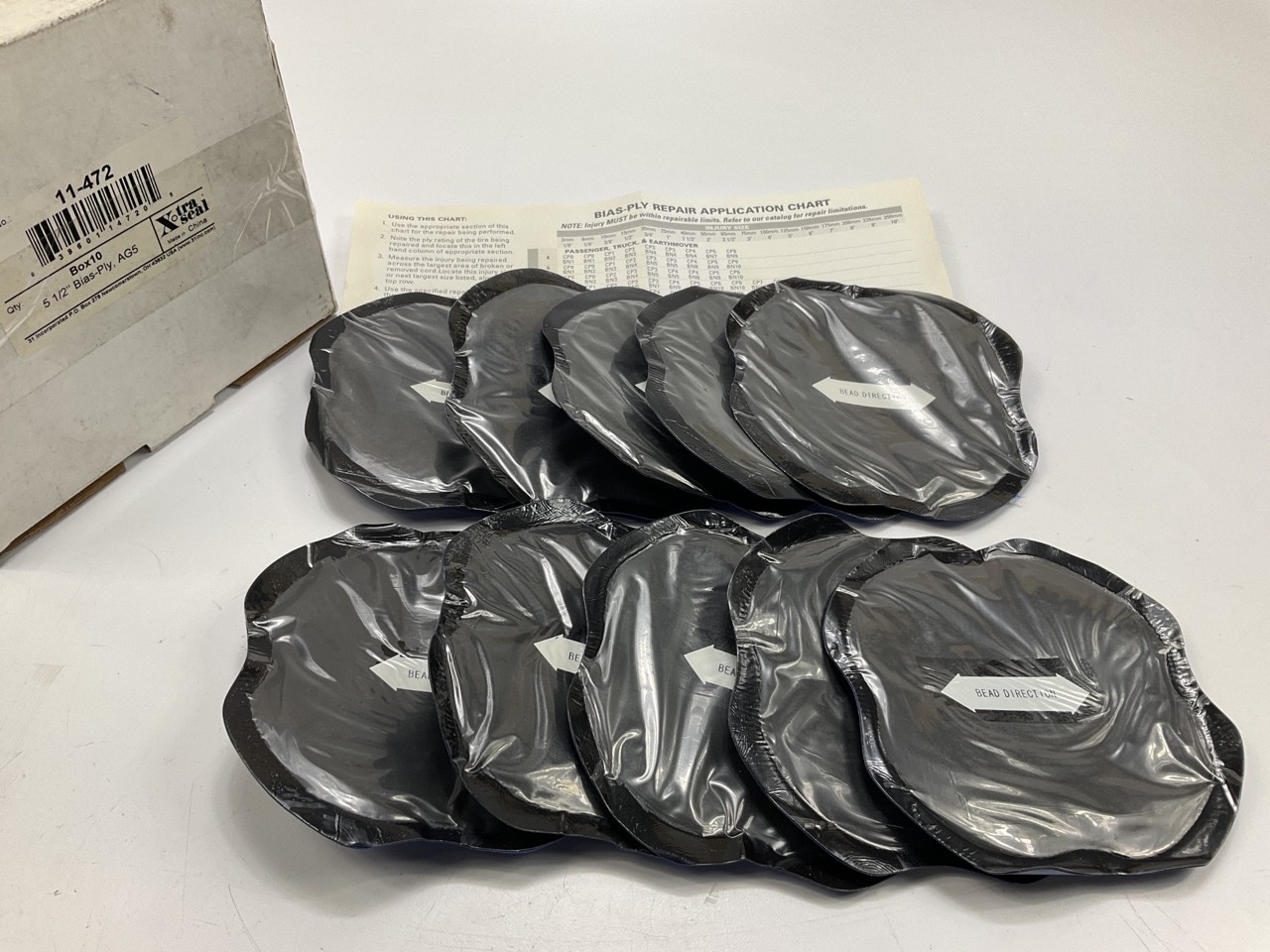 Box Of 10 - Xtra Seal 11-472 AG5 Bias Patch, 2 Ply - 5 1/2"