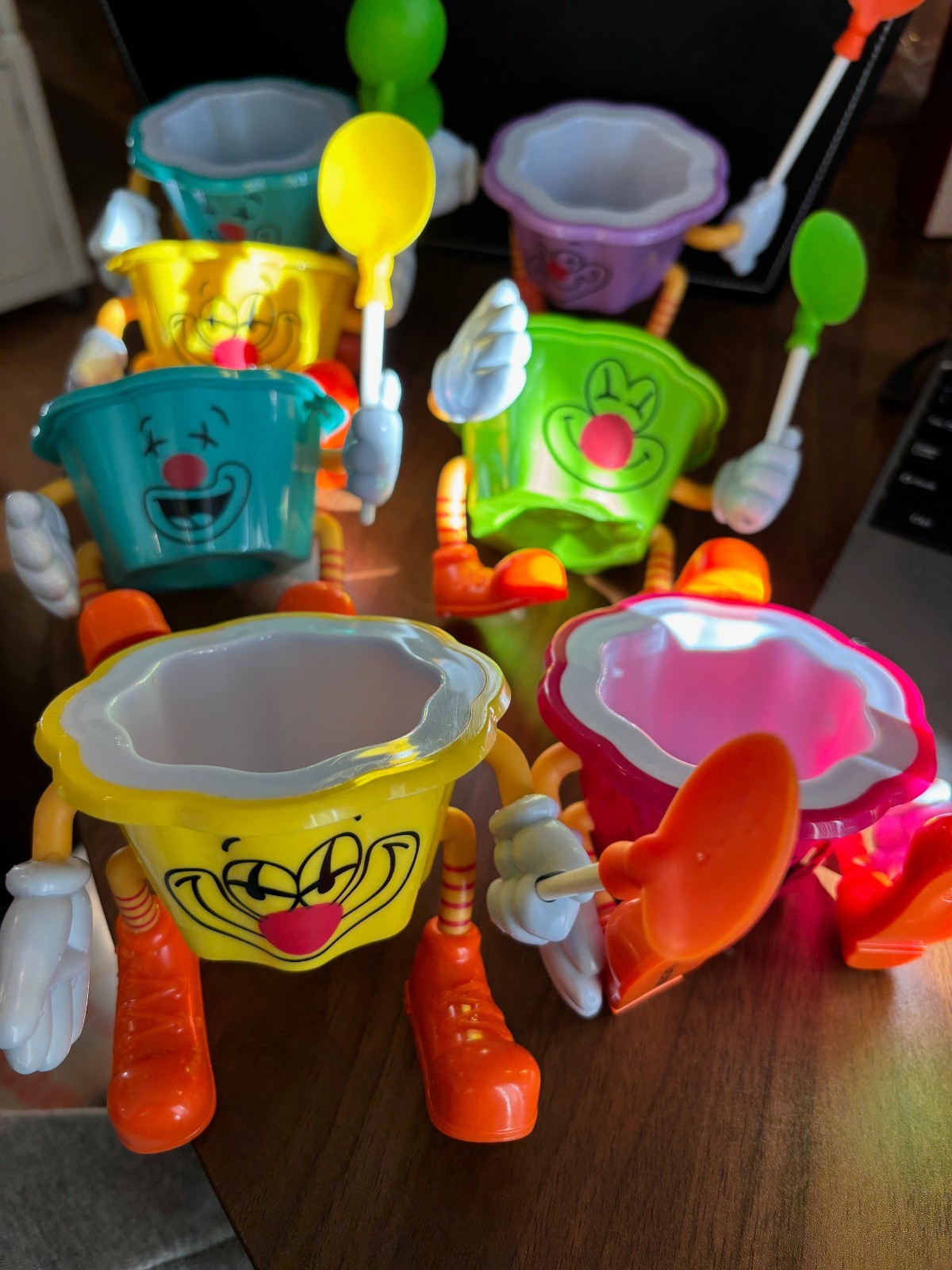 Joyoso Alcas Galetto/ Icecream  Cups Lot Of  7 With Spoons
