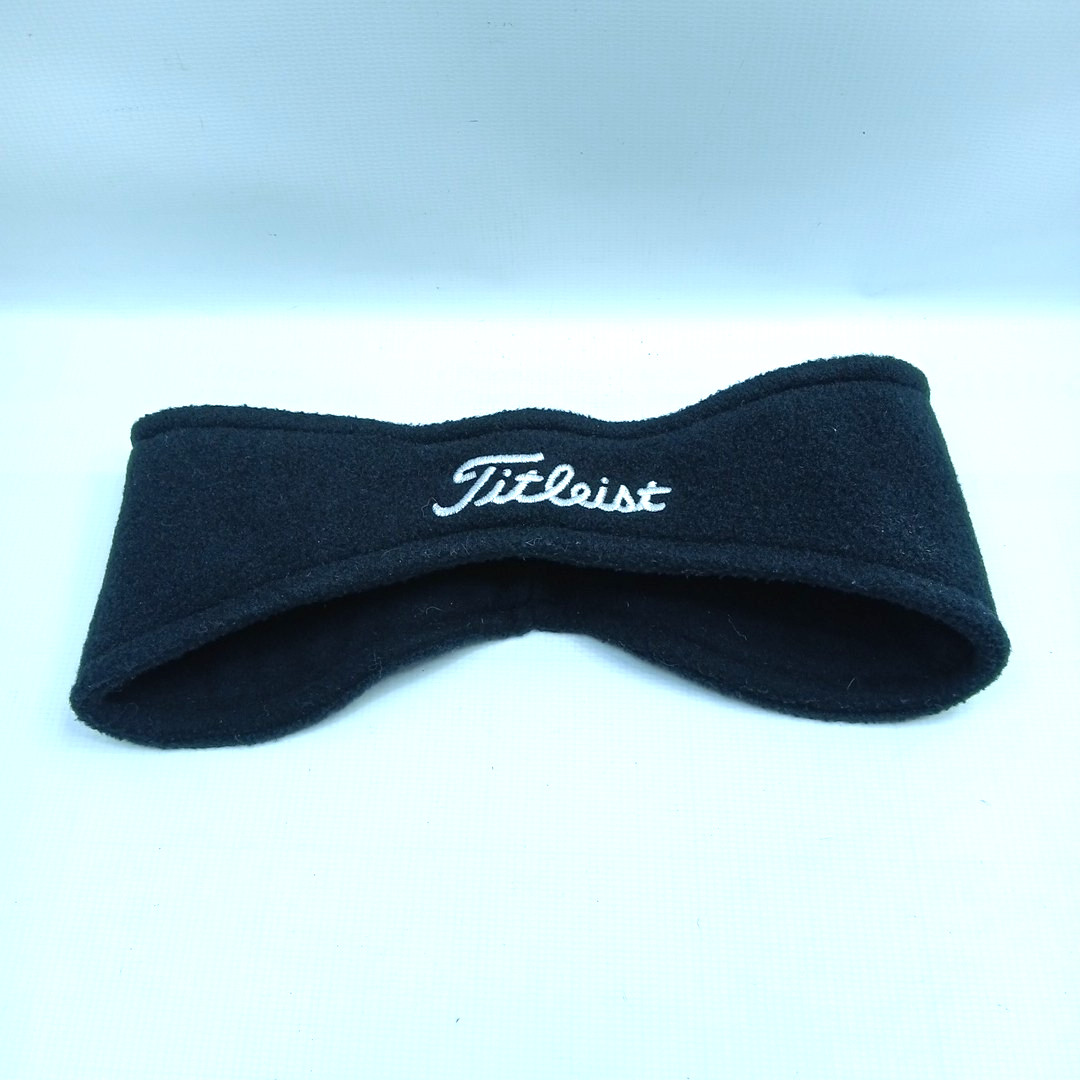 Titleist Golf Warm Earband Headband Ear Warmer Sweatband Black With White