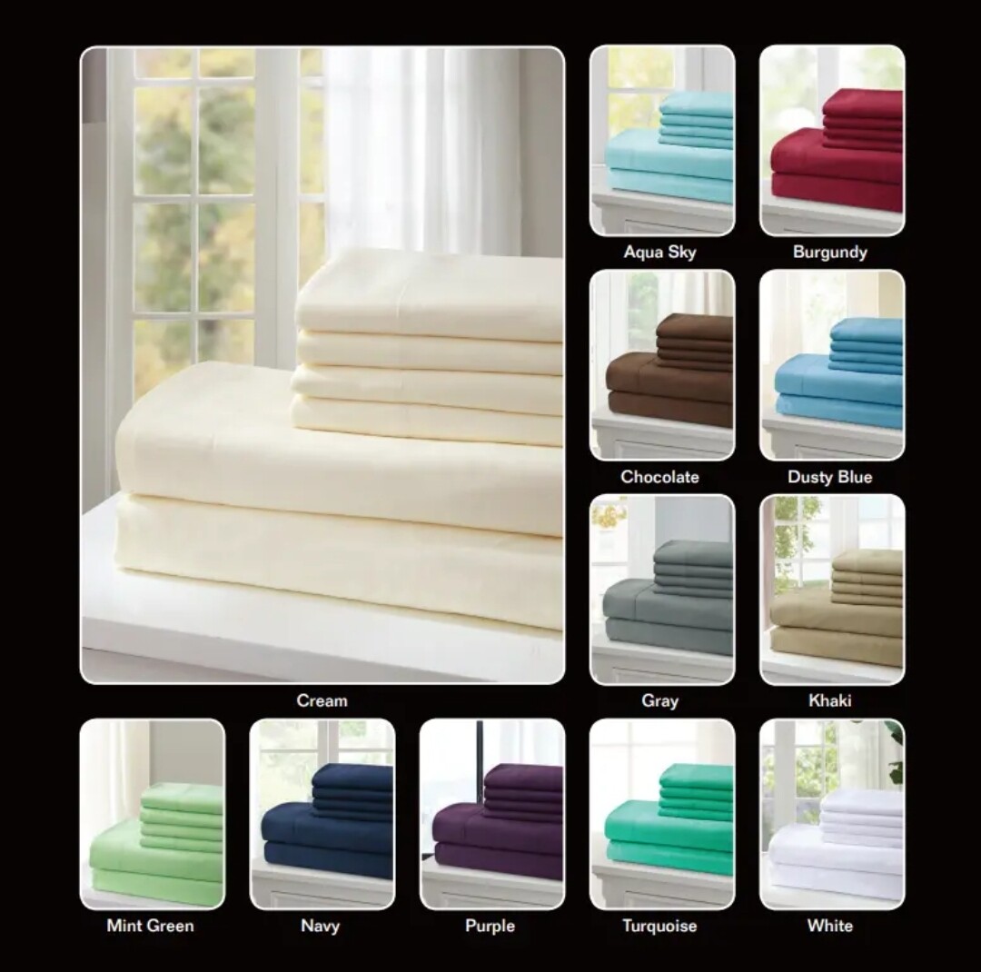 6 PC Sheet QUEEN Set-2100 Virah Bella® Hotel Quality Egyptian (CHOOSE) MSRP $149