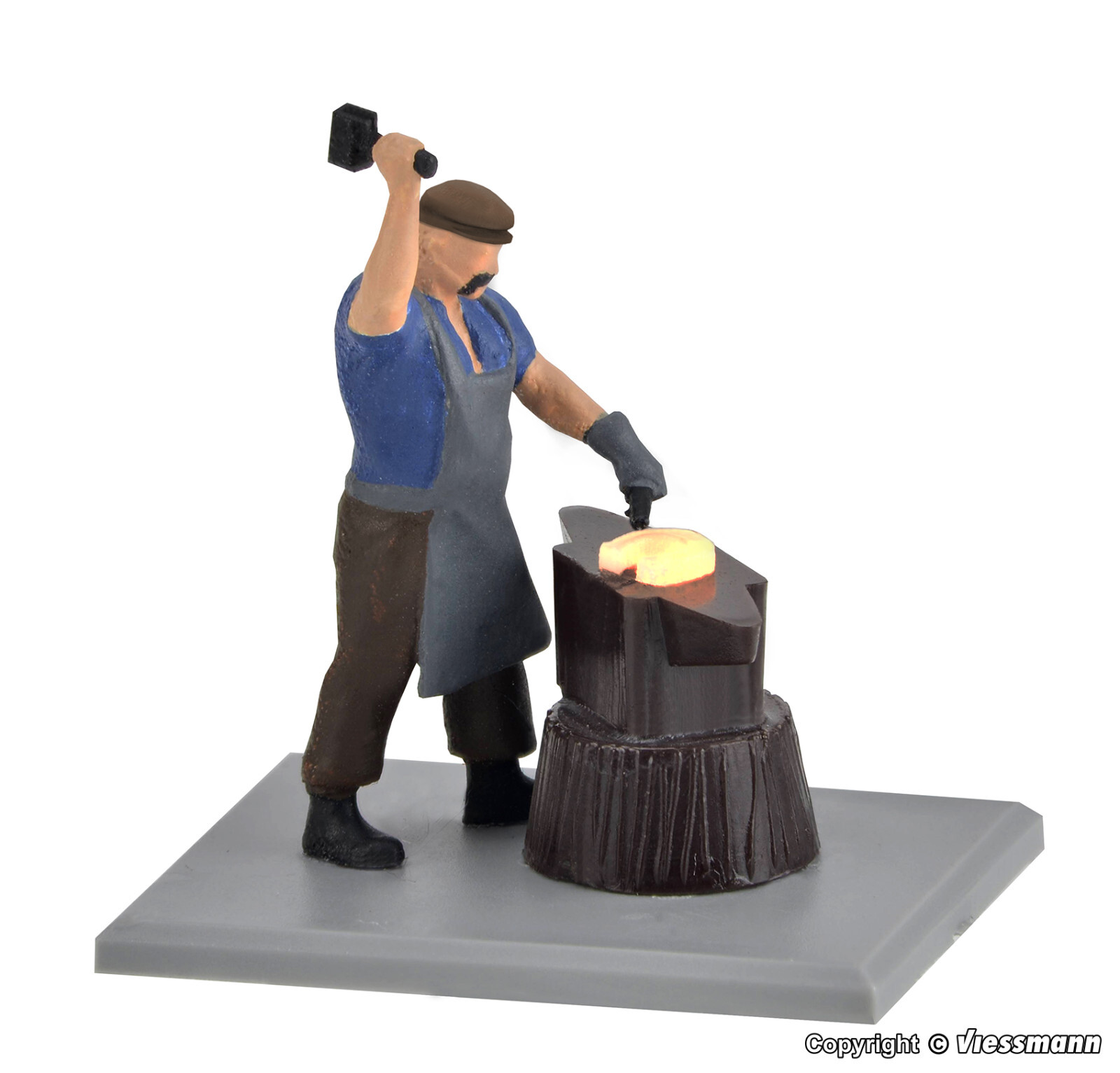 Viessmann 1514 HO 1:87 Blacksmith with glowing iron, moving