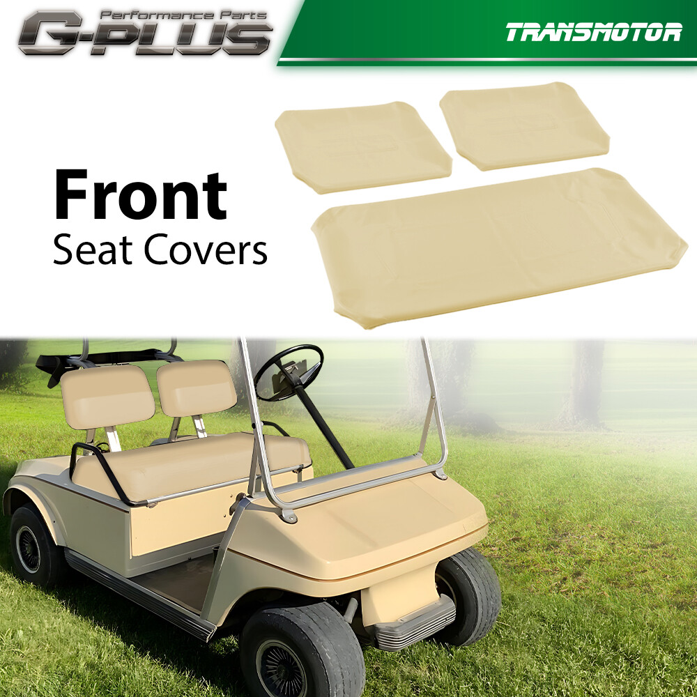 Fit For PRE-2000 DS Golf Cart 1982-2000 3X Club Car Front Seat Cover PU Leather