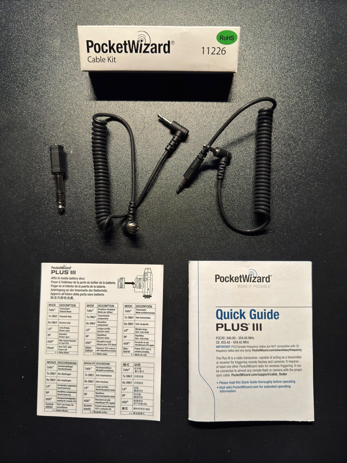 NEW Pocket Wizard Cable Kit for the PlusX or Plus III #11226