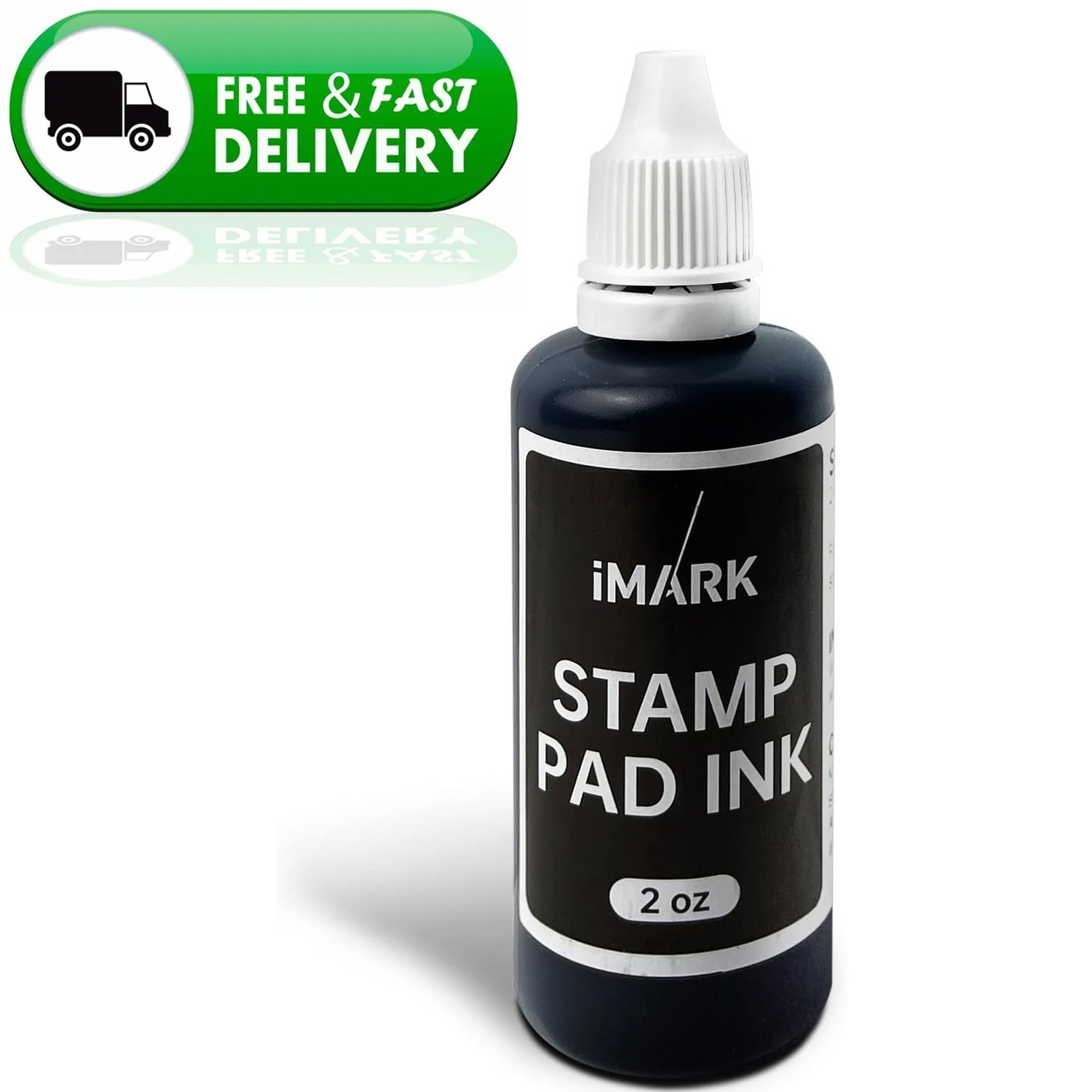 iMARK Premium Refill Ink for Self-Inking Stamps Daters Stamp Pads 2 oz Black USA