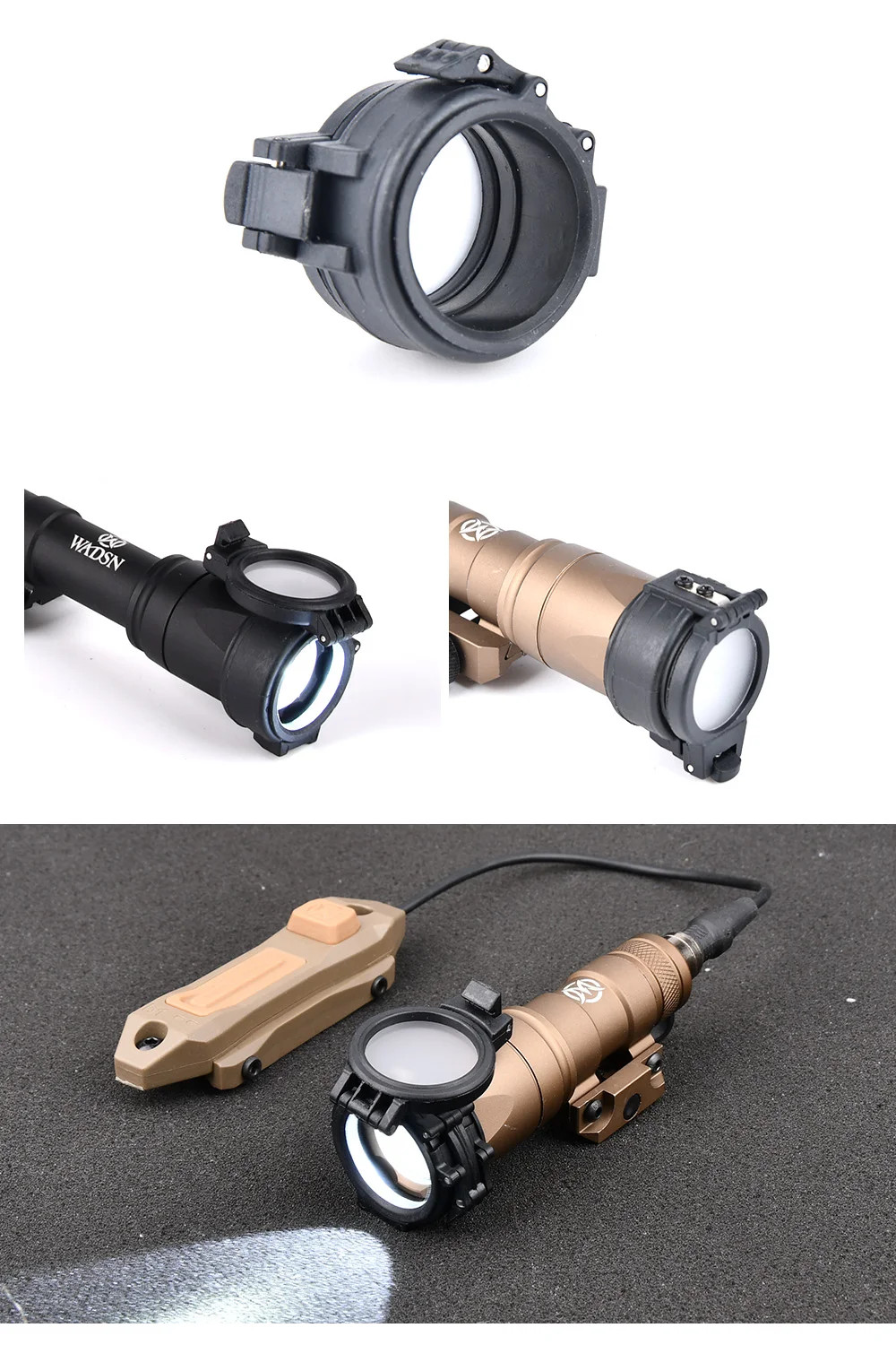 Tactical Flashlight Diffuser Head Cover for M300B M600B M300C M600C Scout Lights