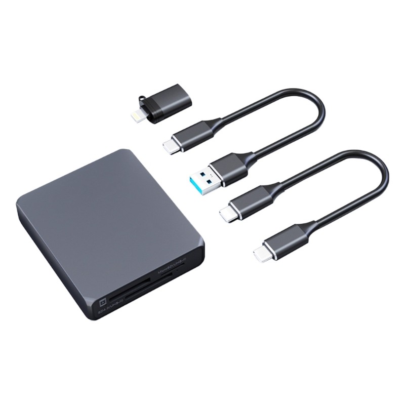 Card Reader USB 3.2 Memory Card Reader 3 Cards Simultaneously CFA SD4.0 TF4.0