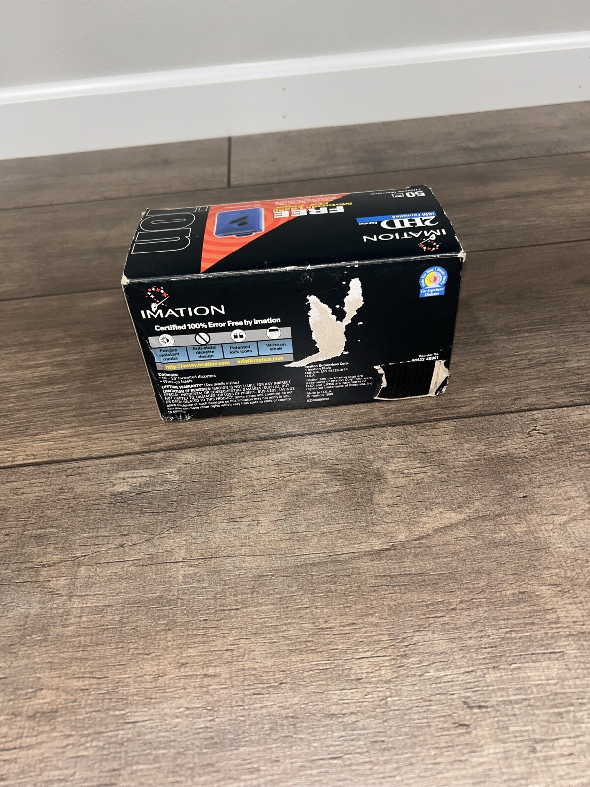 New Imation 2HD IBM Formatted Diskettes 47-Pack Open Box