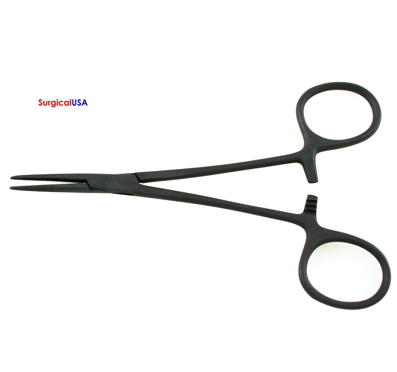 Mosquito Forceps 5" Straight Serrated Jaws Non-Reflecative Black Surface 2/Pack