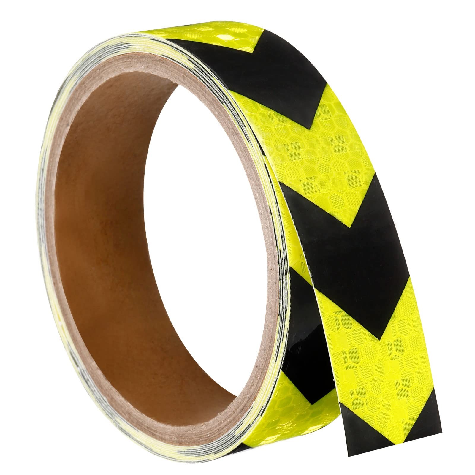 PATIKIL Reflective Tape, 1 Roll 10 10 ft x 1-inch, Fluorescence Yellow Black