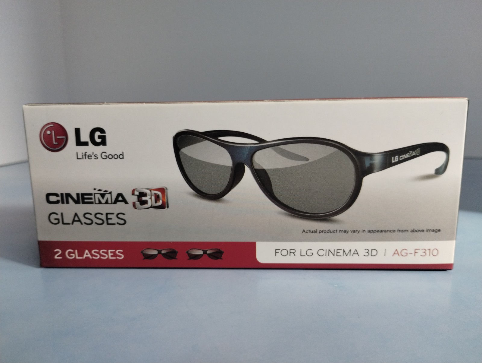 LG AG-F310 Cinema 3D Glasses - Black Set of 2 with Cleaning Cloth FREE SHIPPING