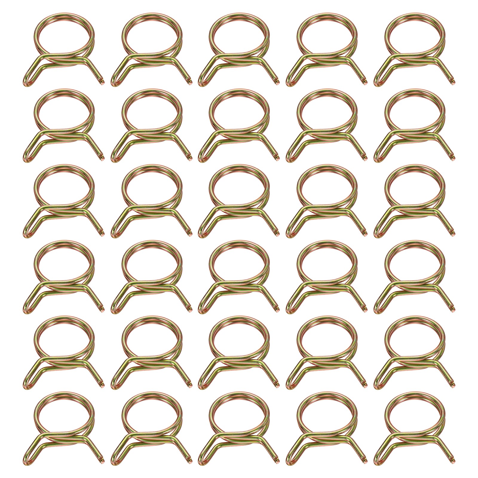 30Pcs 25mm ID Double Wire Spring Hose Clamp Spring Clips Clamps