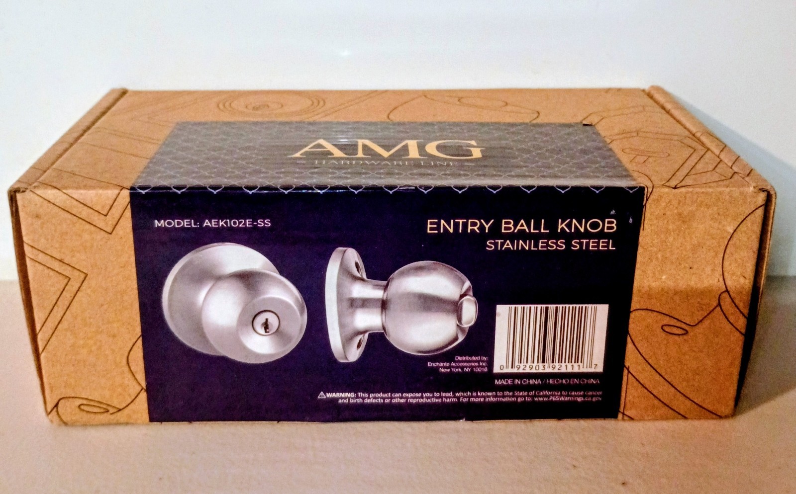 AMG Entry Ball Knob Stainless Steel Silver Round Model AEK102E-SS