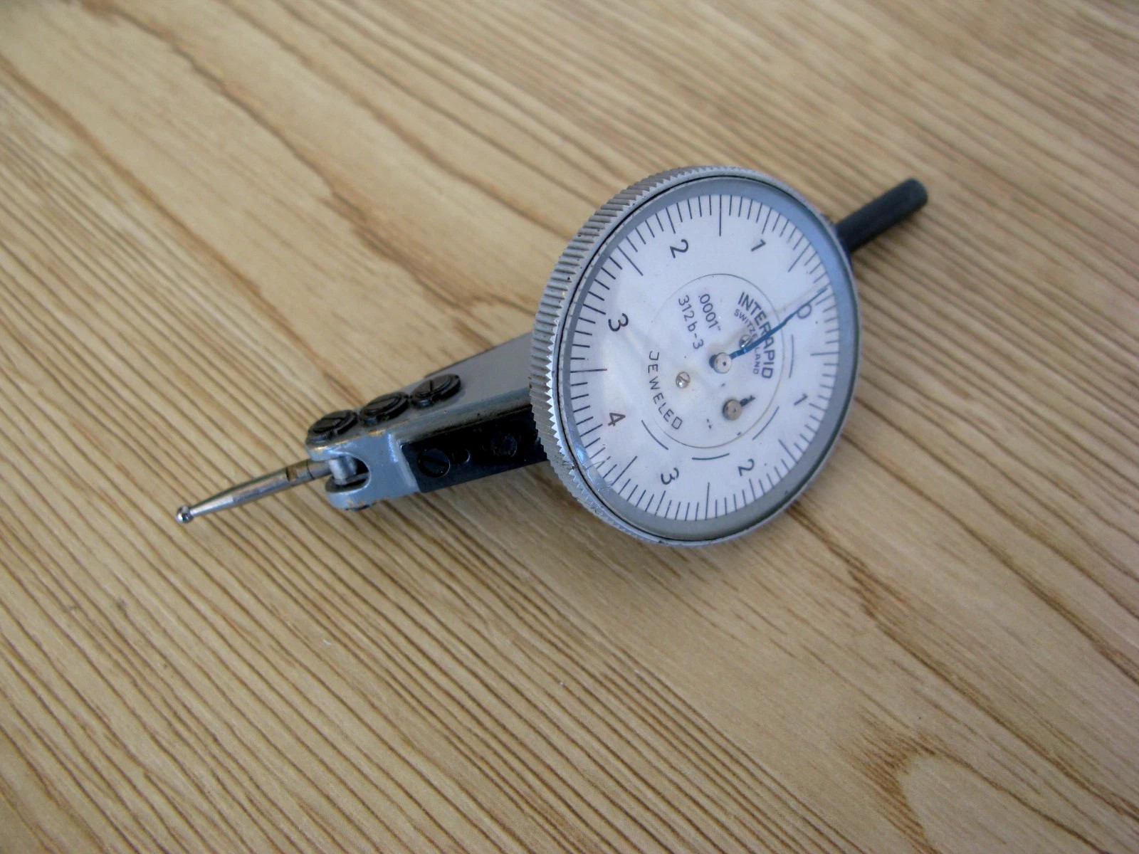 Interapid 312b-3 Dial Test Indicator Swiss Made .0001” Nice! READ DISCREPTION