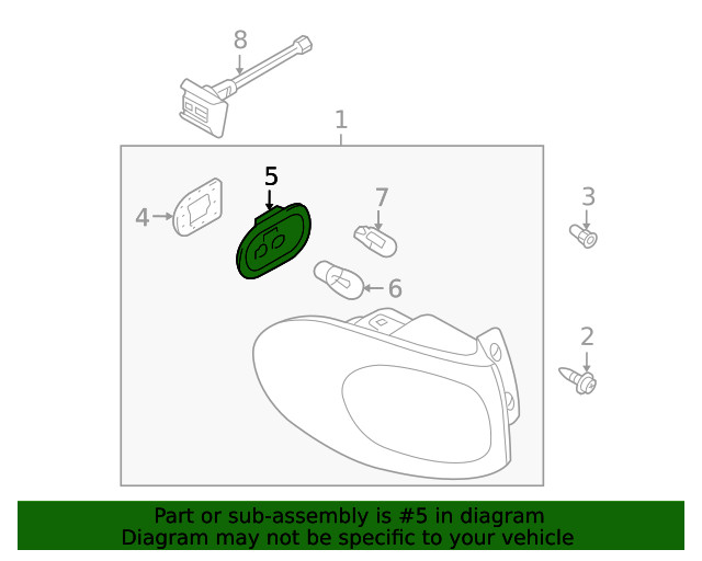 Genuine Volkswagen Tail Light Socket 5N0-945-257-C