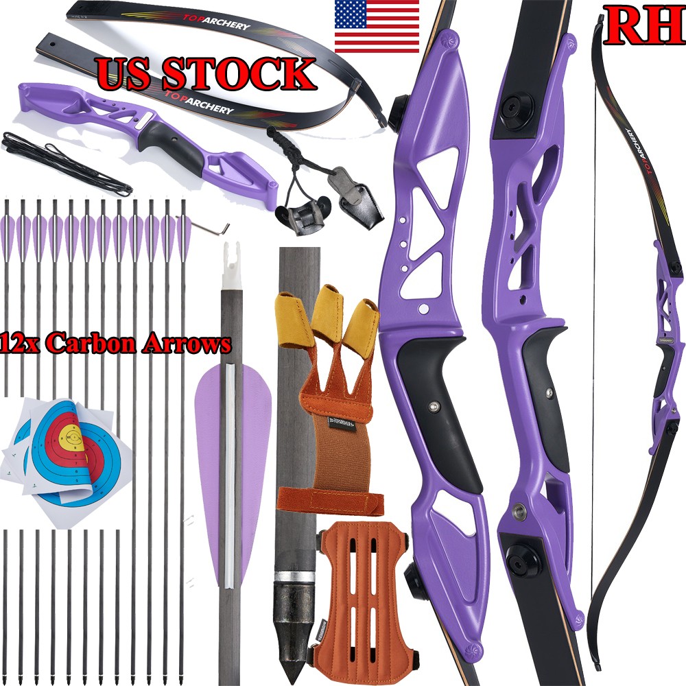 56"Takedown Recurve Bow 18-50lbs Metal Riser for Archery Hunting Shooting Target