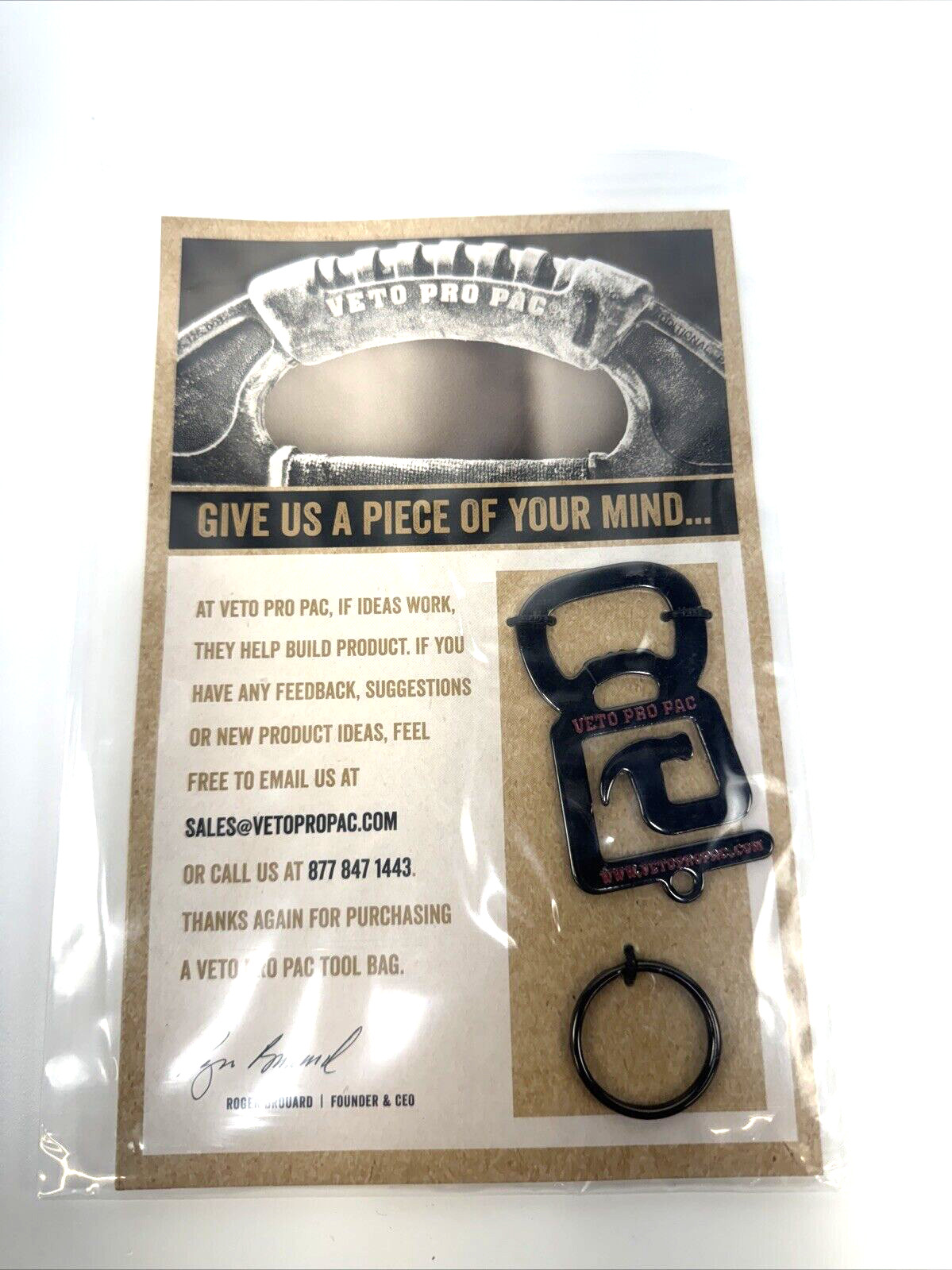 Veto Bottle Opener Keychain