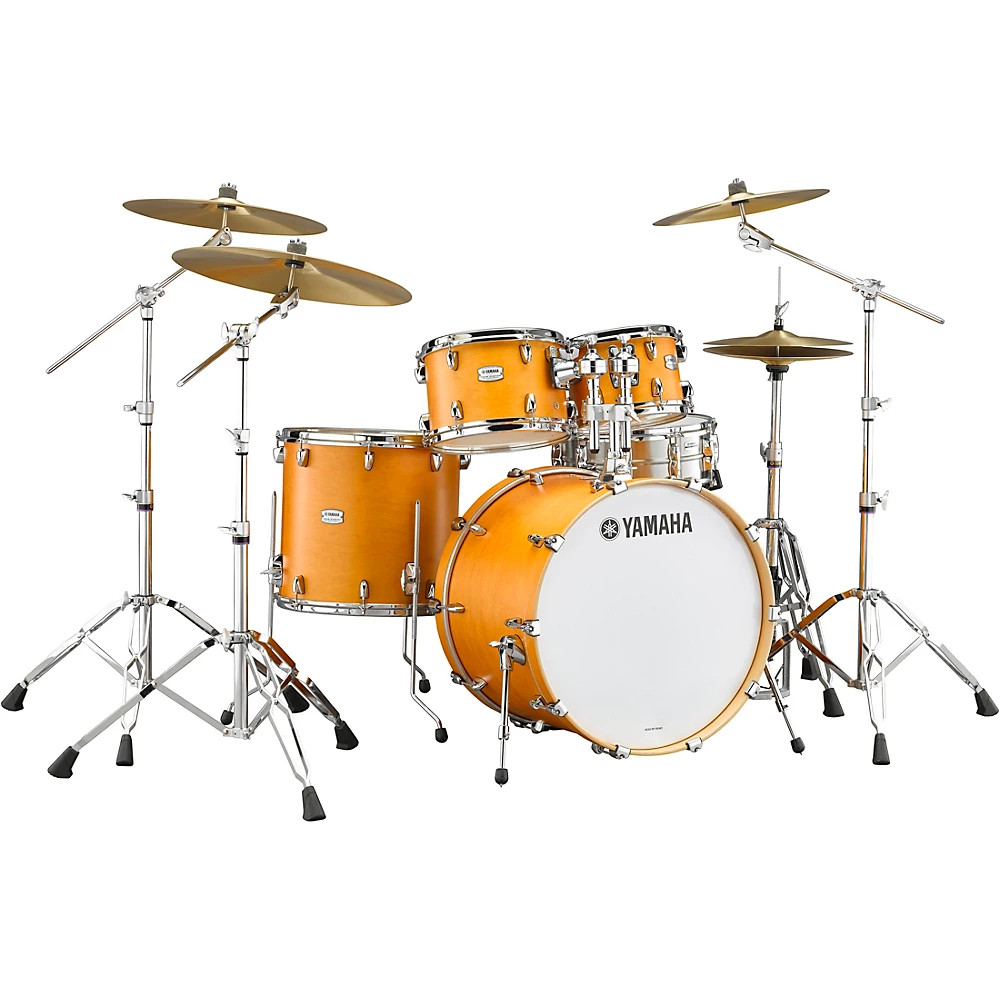 Yamaha Tour Custom Maple 4-Piece Shell Pack with 22 in. Bass Drum Caramel Satin
