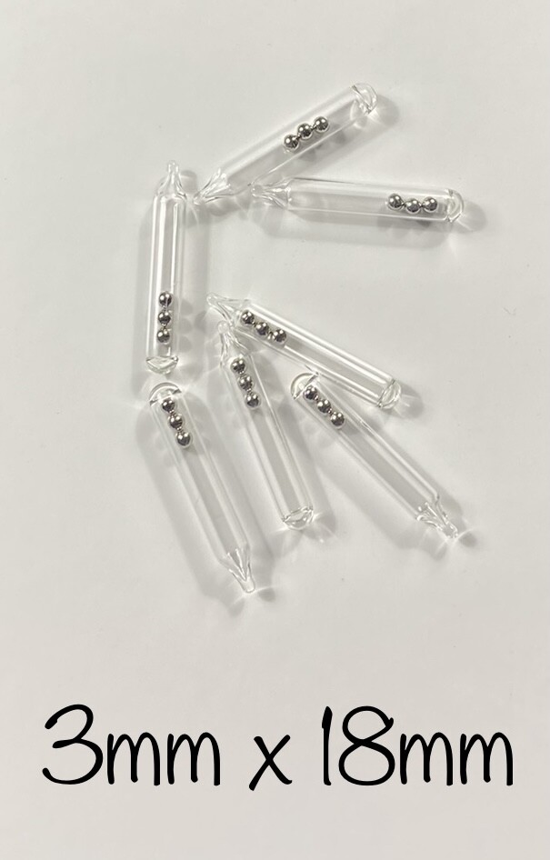 Glass Rattles - 25 pieces - 3mm for Worms, Jigs, Flies, Lures and more!