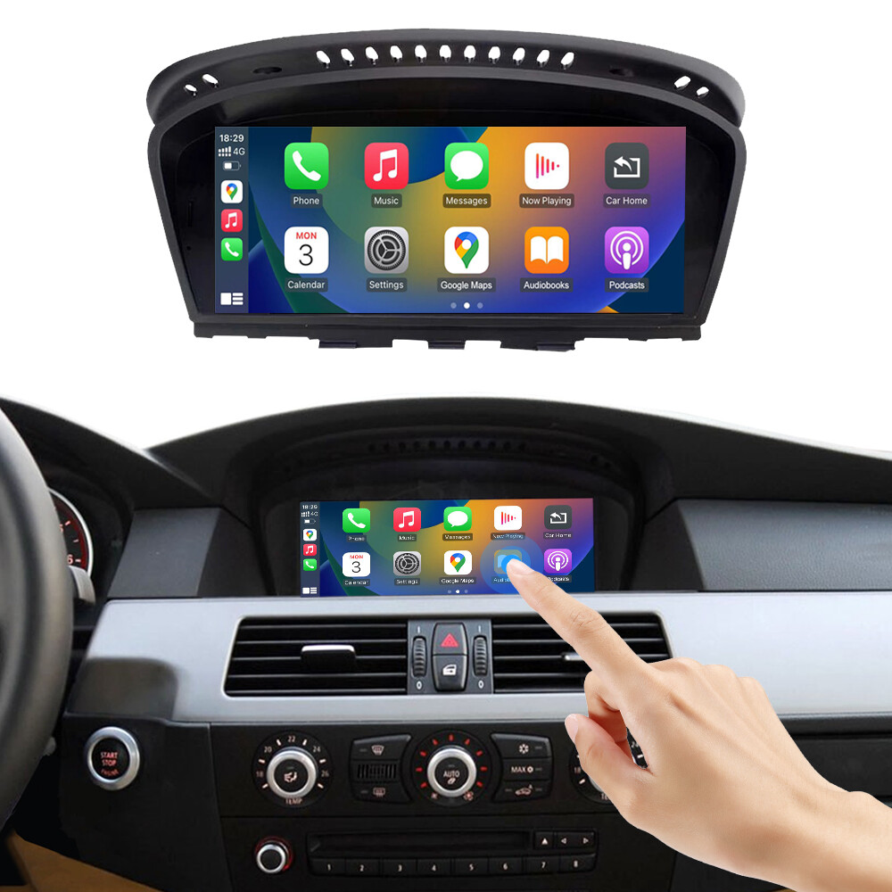 Wireless CarPlay Auto Car Touch Screen For BMW 3 5 Seri E90 E91 E60 E61 E63 CCC