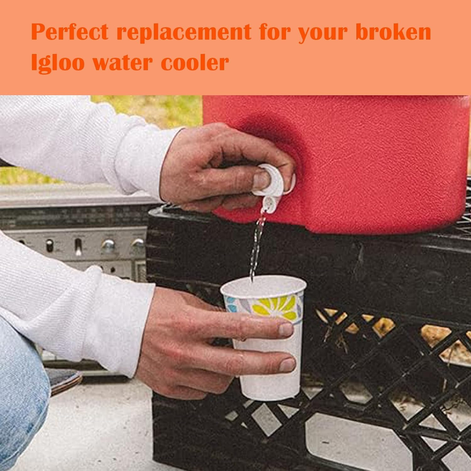 Push-Button Cooler Spigot Replacement for Igloo 2-10 Gallon Water Jugs Coolers D