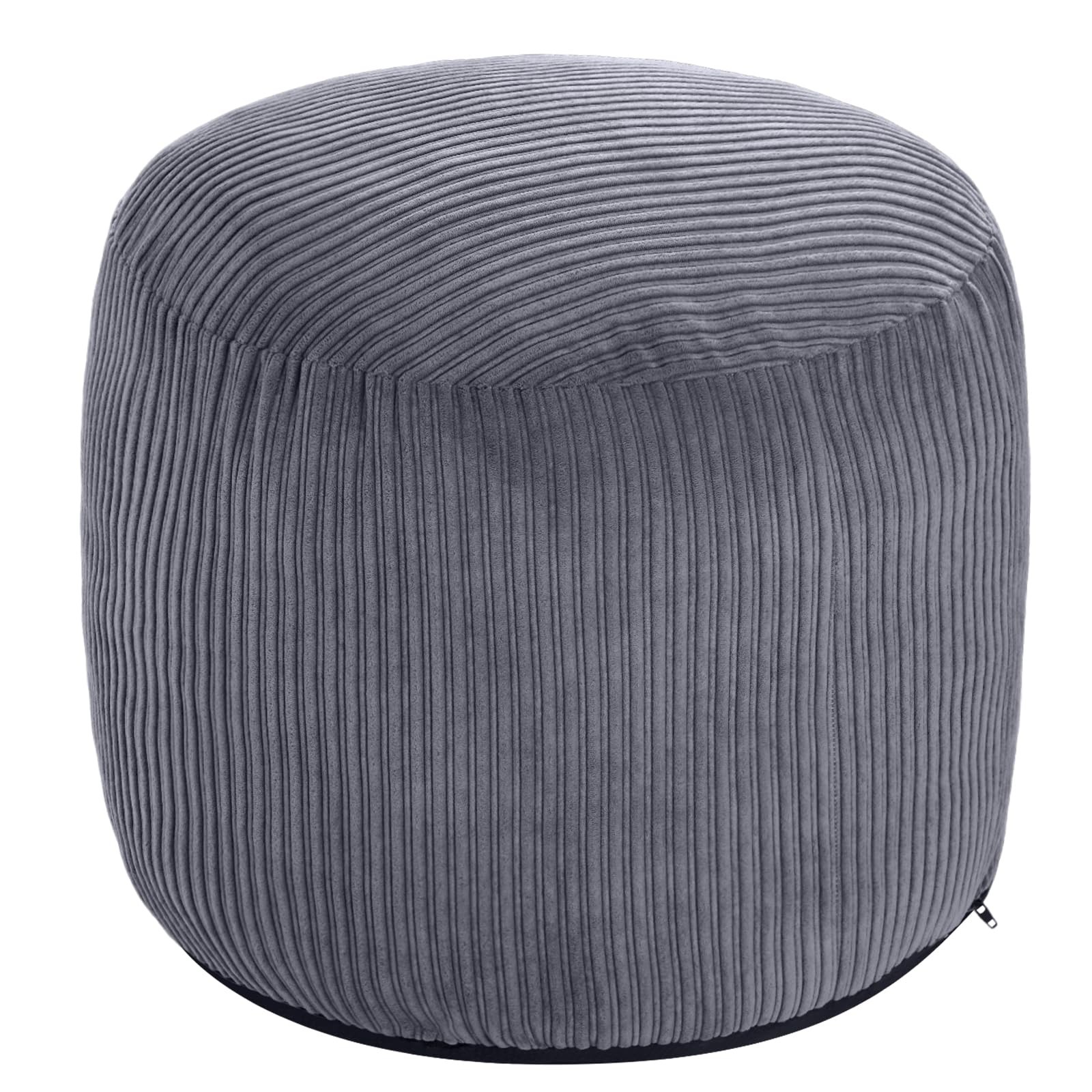 WSOFRLAC Pouf Ottoman Foot Stools Ottoman with Foam Small Corduroy Ottomans f...