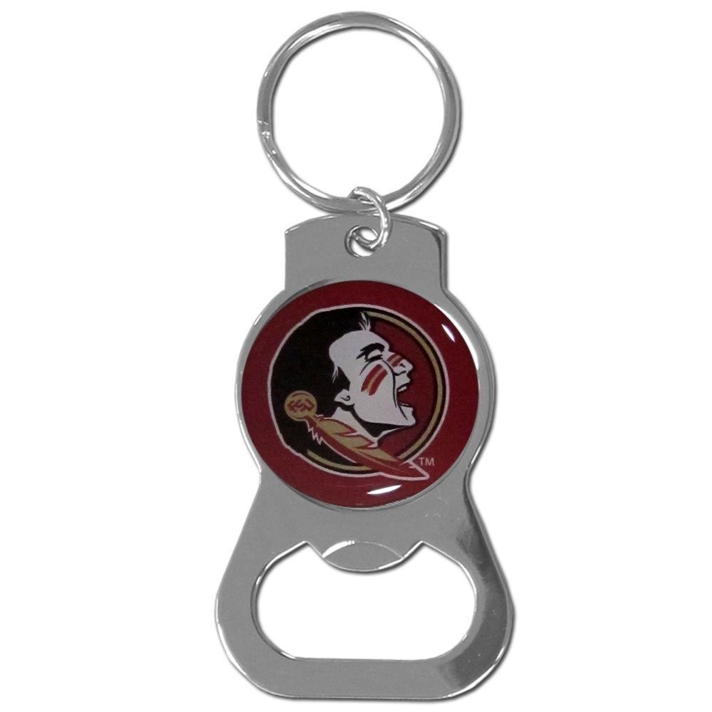 Florida State University Seminoles Premium Solid Metal Bottle Opener Keychain, S