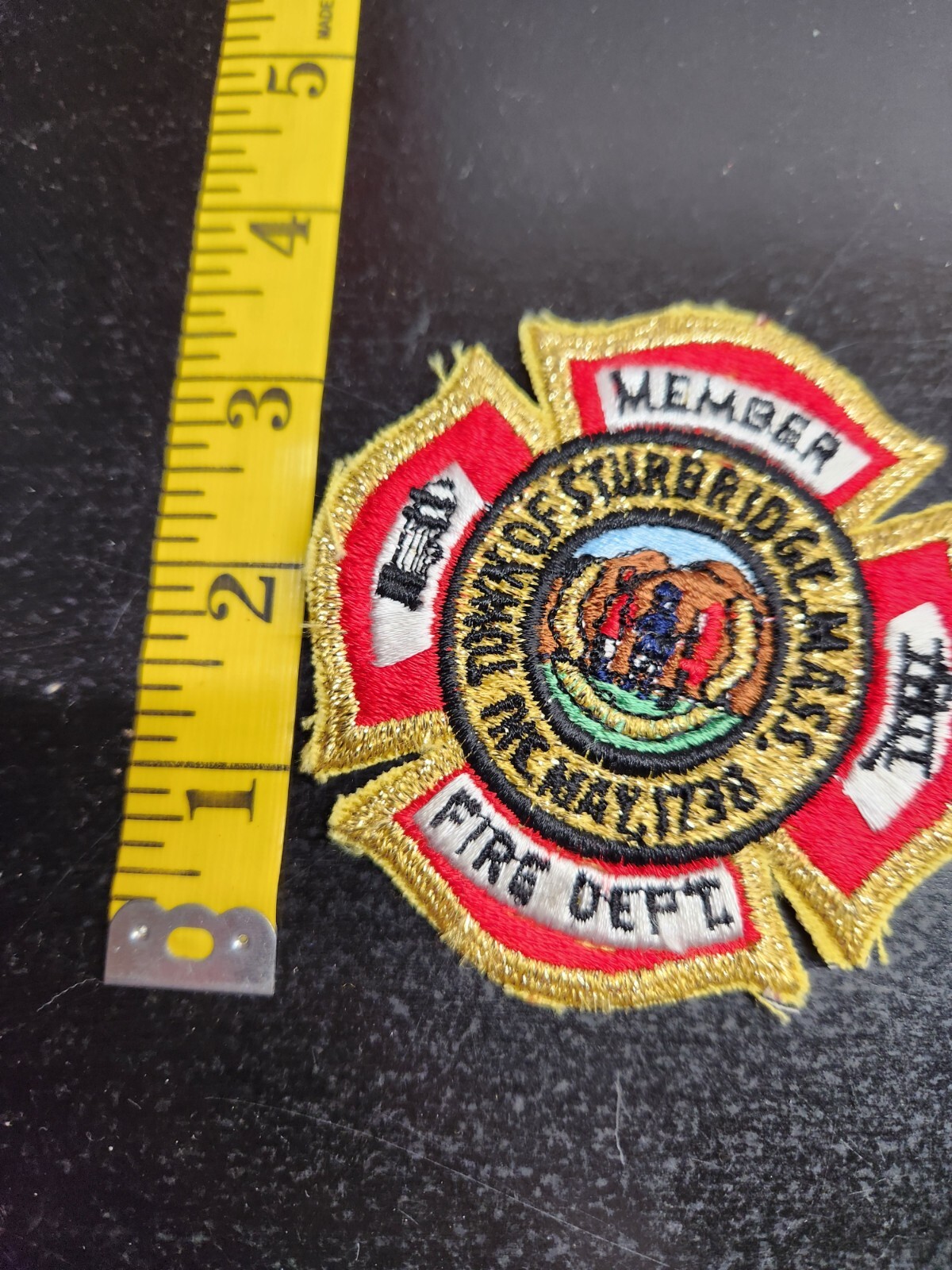 Vintage Sturbridge Mass. Fire Department Patch - Used