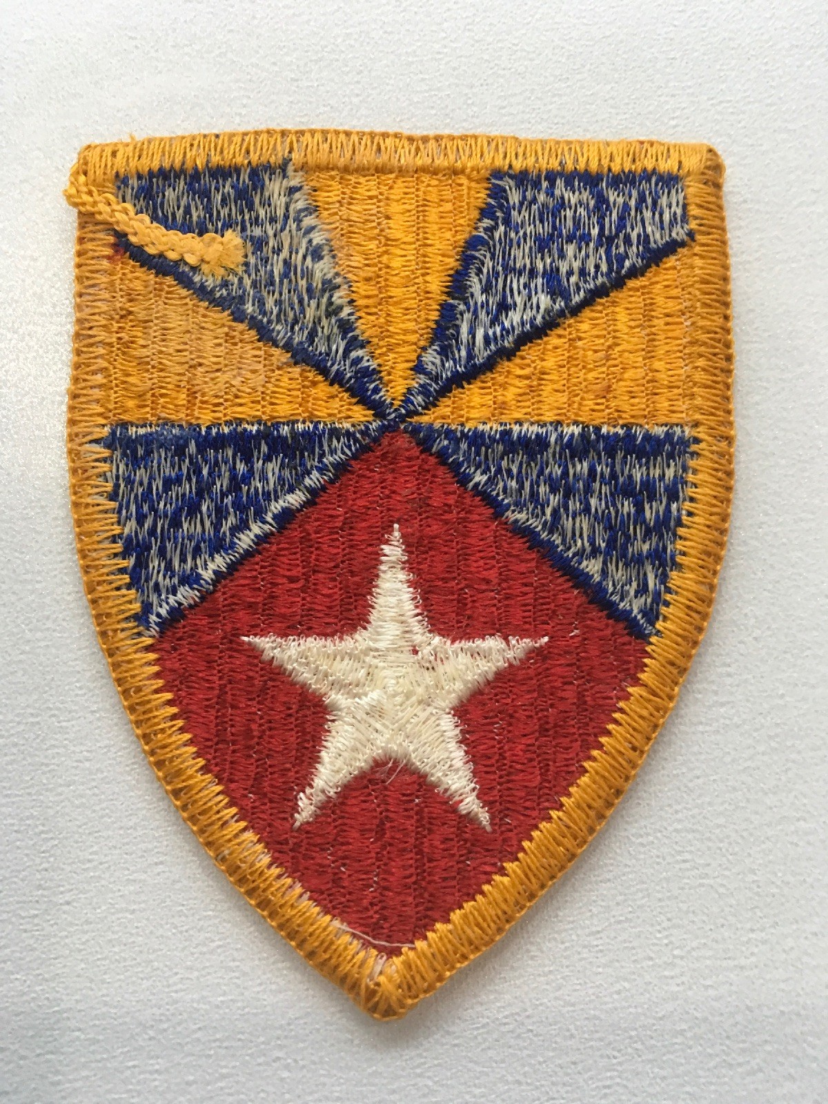 Vietnam Era U.S. 7th Army Field Support Command Full Color Merrowed Edges Patch