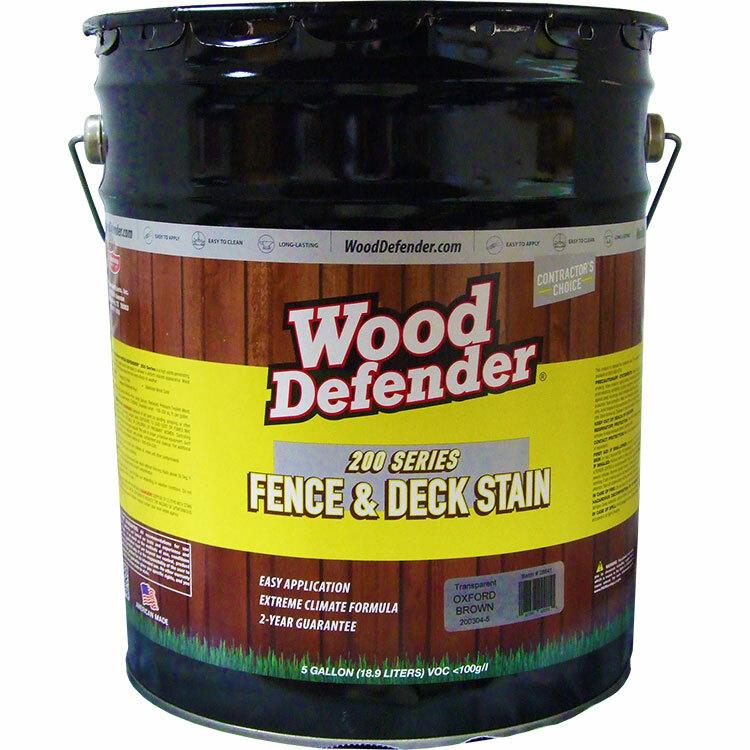 Wood Defender 200 Series OXFORD BROWN Transparent Stain & Sealer 5-gallon