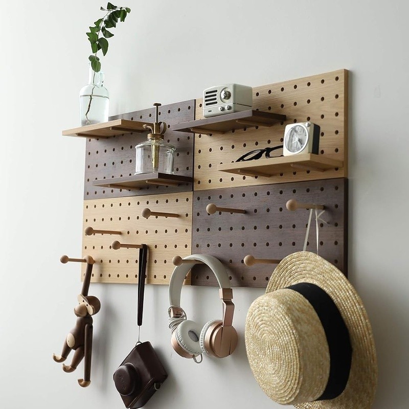 Modular Pegboard Organizer Storage Kit Wall Mount Easy Install Tools Crafts New