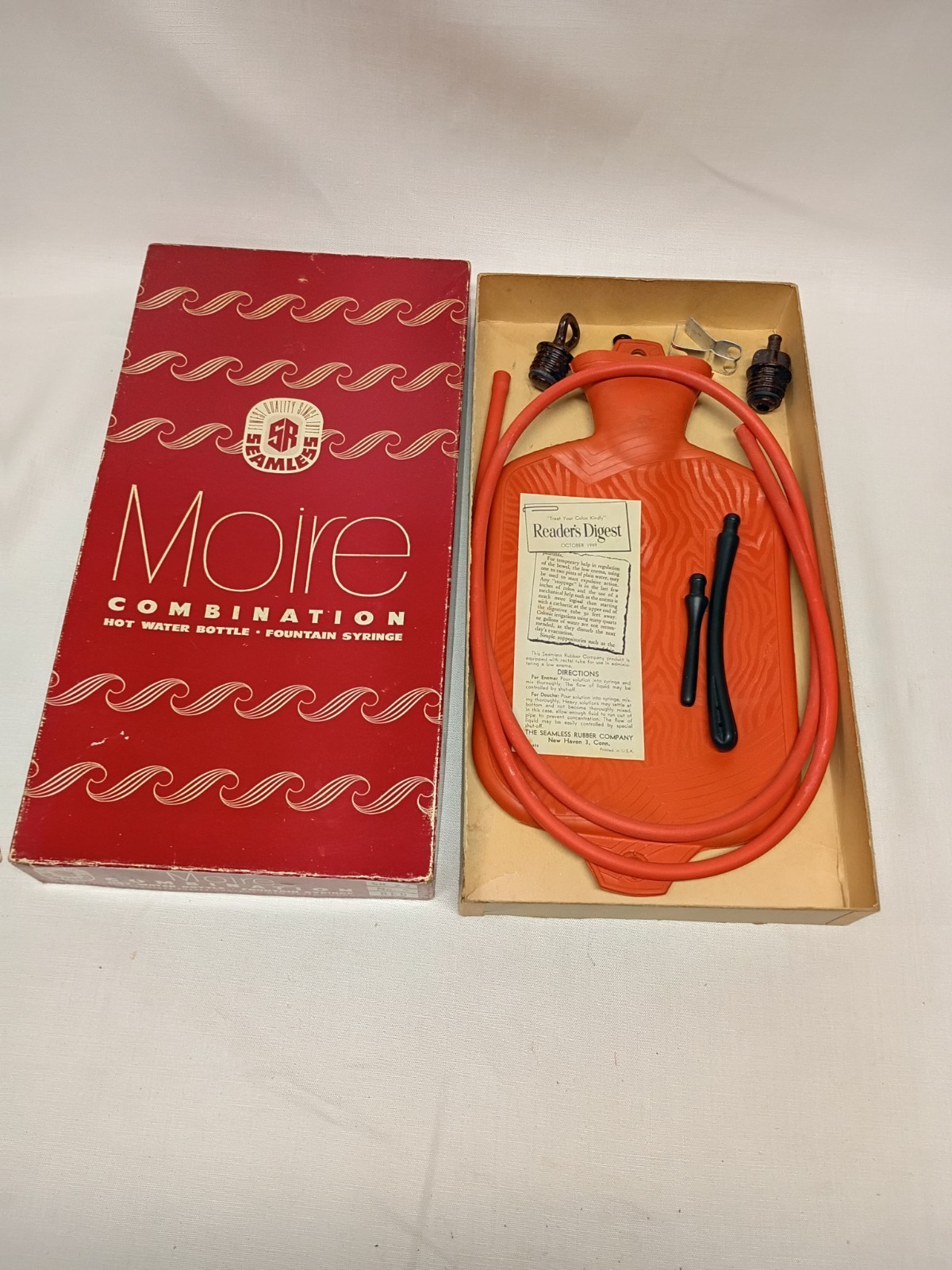 Seamless SR 22 No.2 Moire Combination Water Bottle & Syringe, Douche, Enema