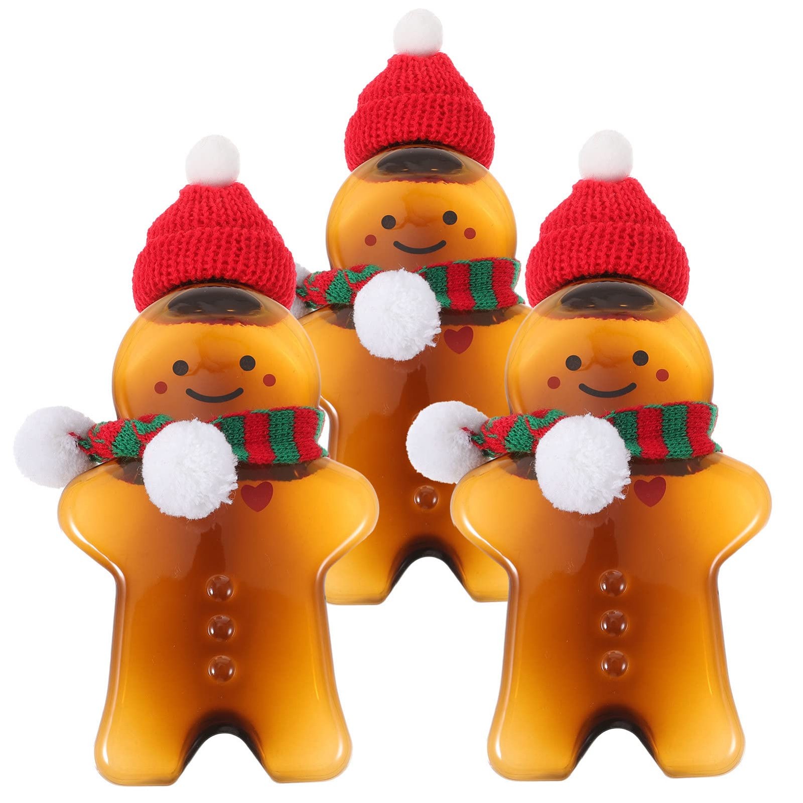 3 Sets Gingerbread Man Bottle Christmas Water Bottles Gingerbread Cups Christ...
